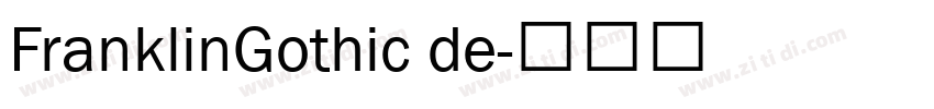 FranklinGothic de字体转换